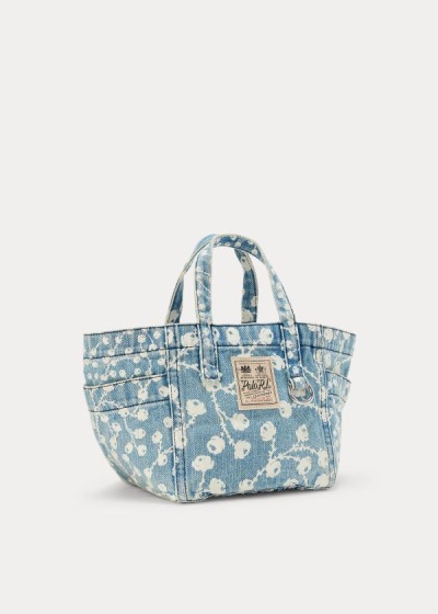 Sacolas Polo Ralph Lauren Denim Floral Mini Mulher 75816-PSGJ